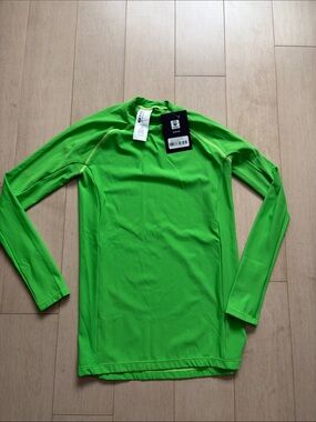 SUGOI Boys Neon Green Long-Sleeve Swim Rash Guard